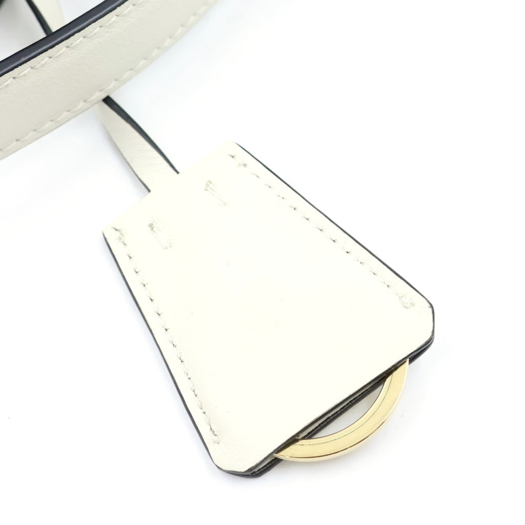 PRADA(プラダ) ミディアム レザーバッグ ショルダーバッグ ホワイト レザー 1BE080 ゴールド金具 レディース