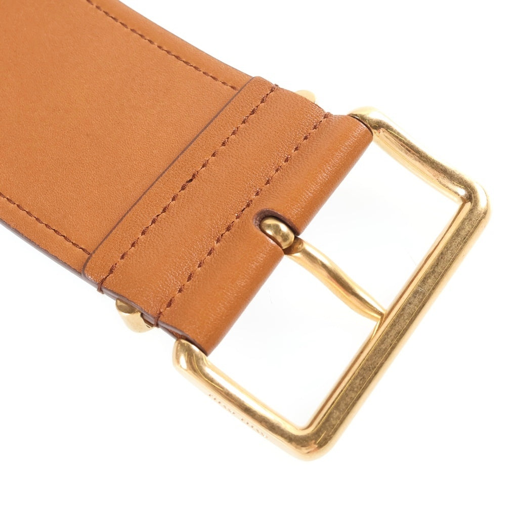 miumiu(ミュウミュウ) レザーベルト ブラウン ゴールド金具 レディース