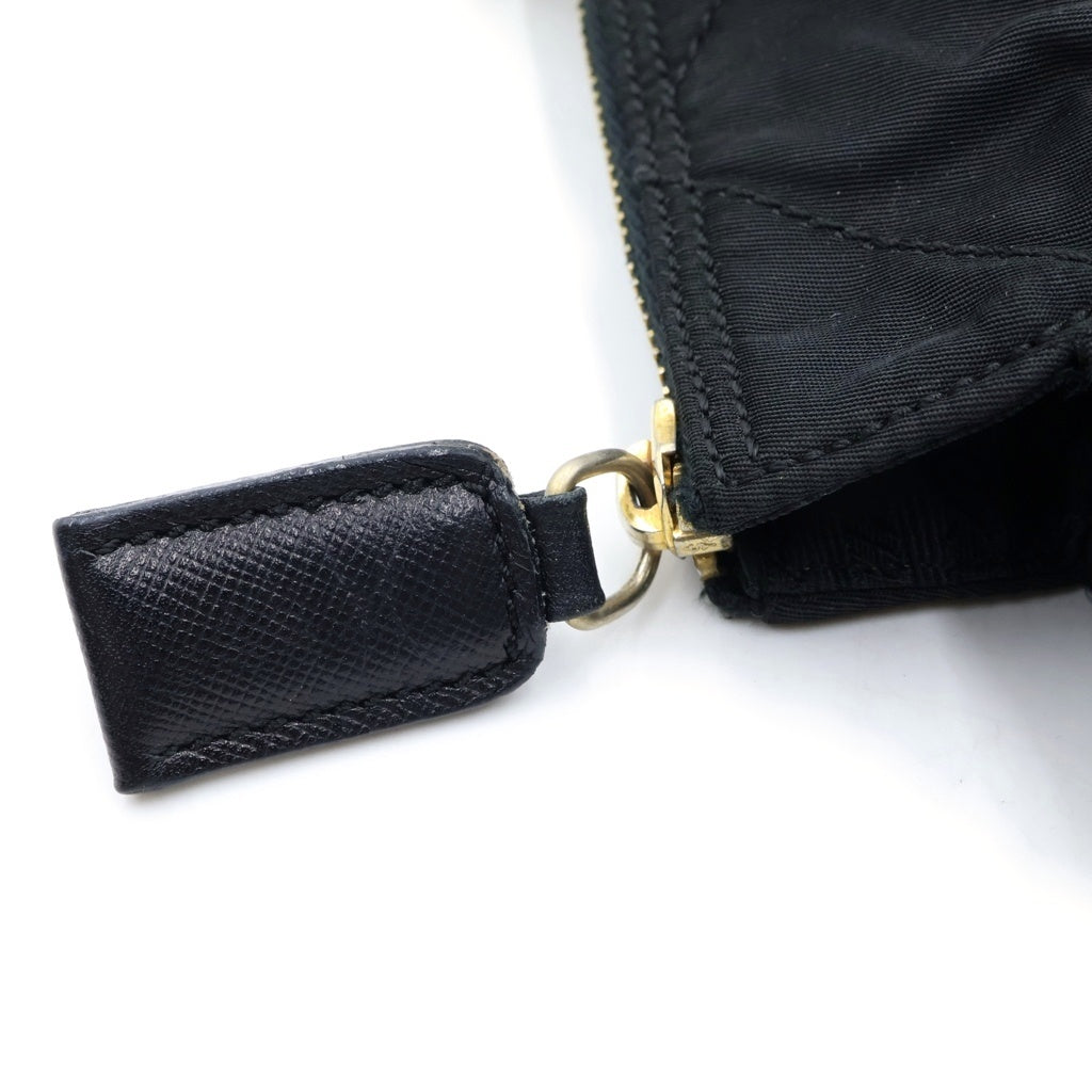 PRADA(プラダ) チェーントートバッグ ハンドバッグ ブラック ナイロン B1239Y ゴールド金具 レディース