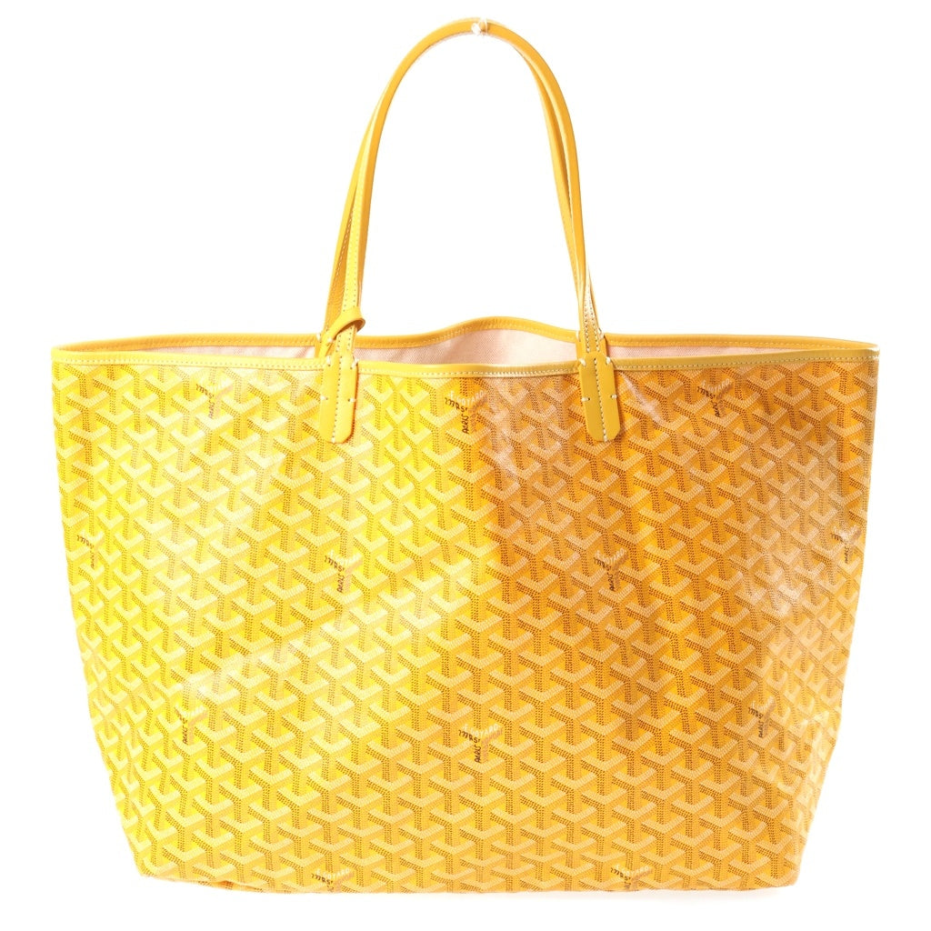 GOYARD(ゴヤール) サンルイGM ハンド トートバッグ PVC レザー ポーチ付き イエロー レディース