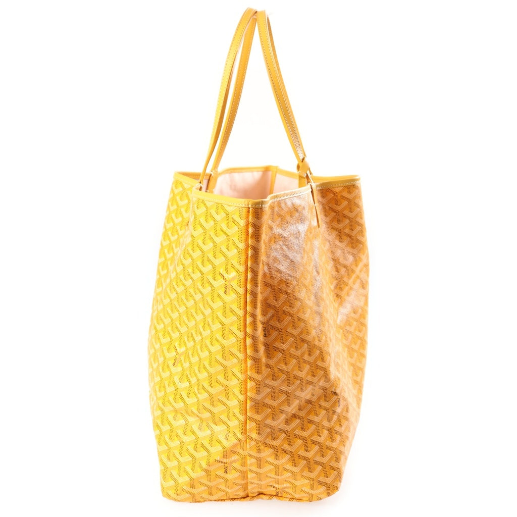 GOYARD(ゴヤール) サンルイGM ハンド トートバッグ PVC レザー ポーチ付き イエロー レディース