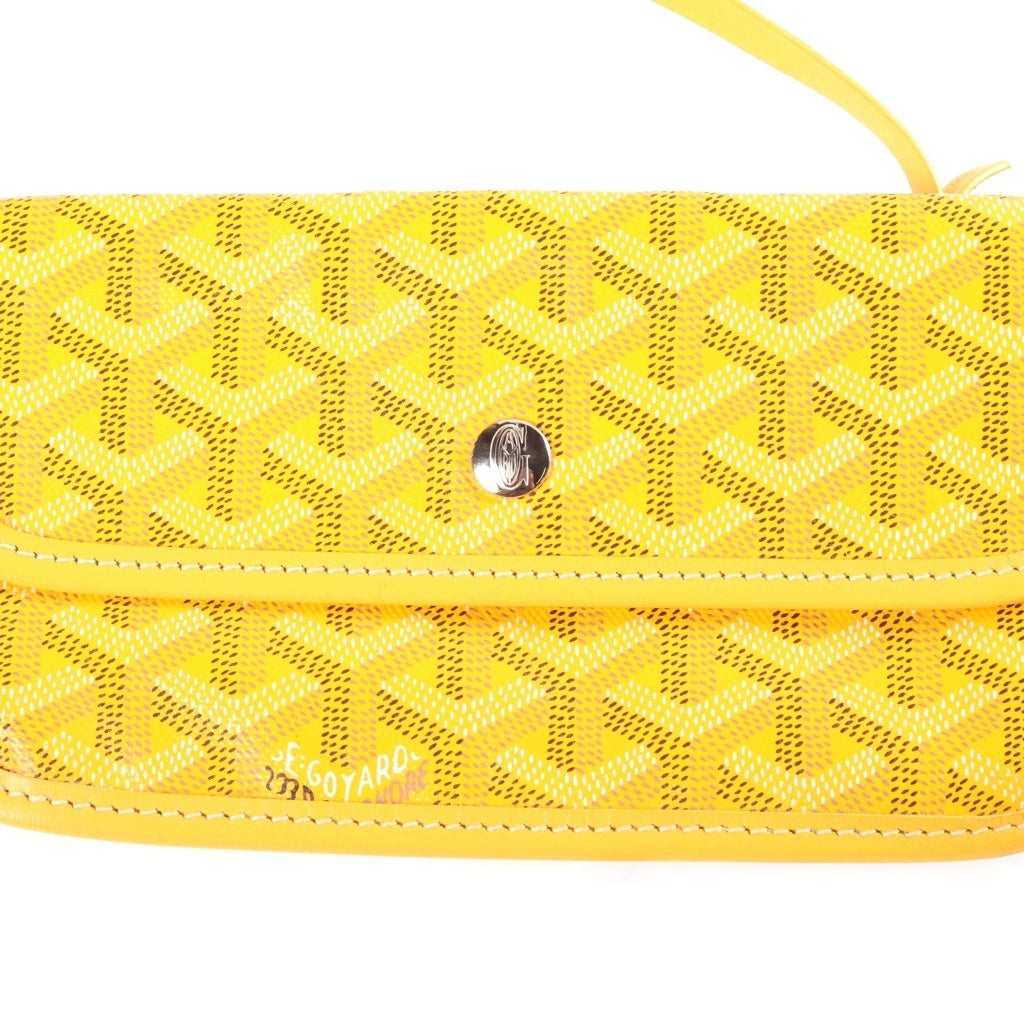 GOYARD(ゴヤール) サンルイGM ハンド トートバッグ PVC レザー ポーチ付き イエロー レディース