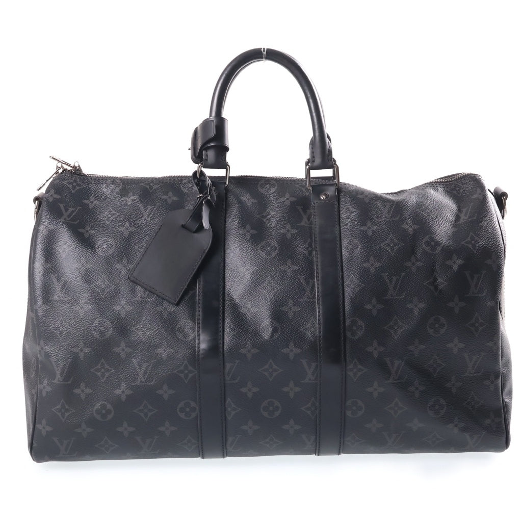 LOUIS VUITTON(ルイヴィトン) モノグラム エクリプス キーポル バンドリエール45 ハンド ボストンバッグ レザー ブラック M40569 レディース