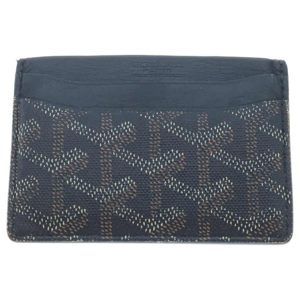 GOYARD(ゴヤール) サン シュルピス カードケース パスケース 名刺入れ レザー ブラック/ブラウン STSULPPMLTY01CL01X レディース