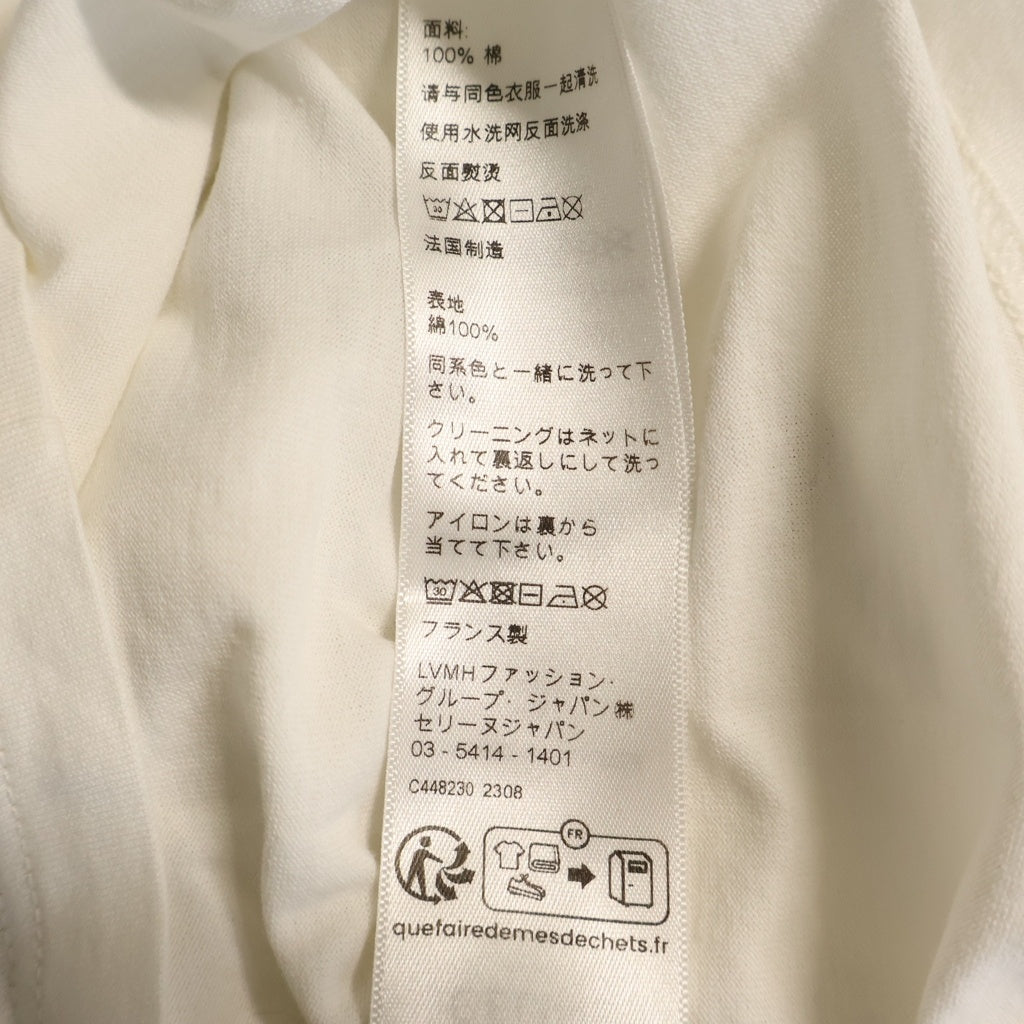 CELINE(セリーヌ) トリオンフ ロゴプリント コットン 半袖 クラシック Tシャツ カットソー #XS ホワイト 2X872671Q.01NB レディース