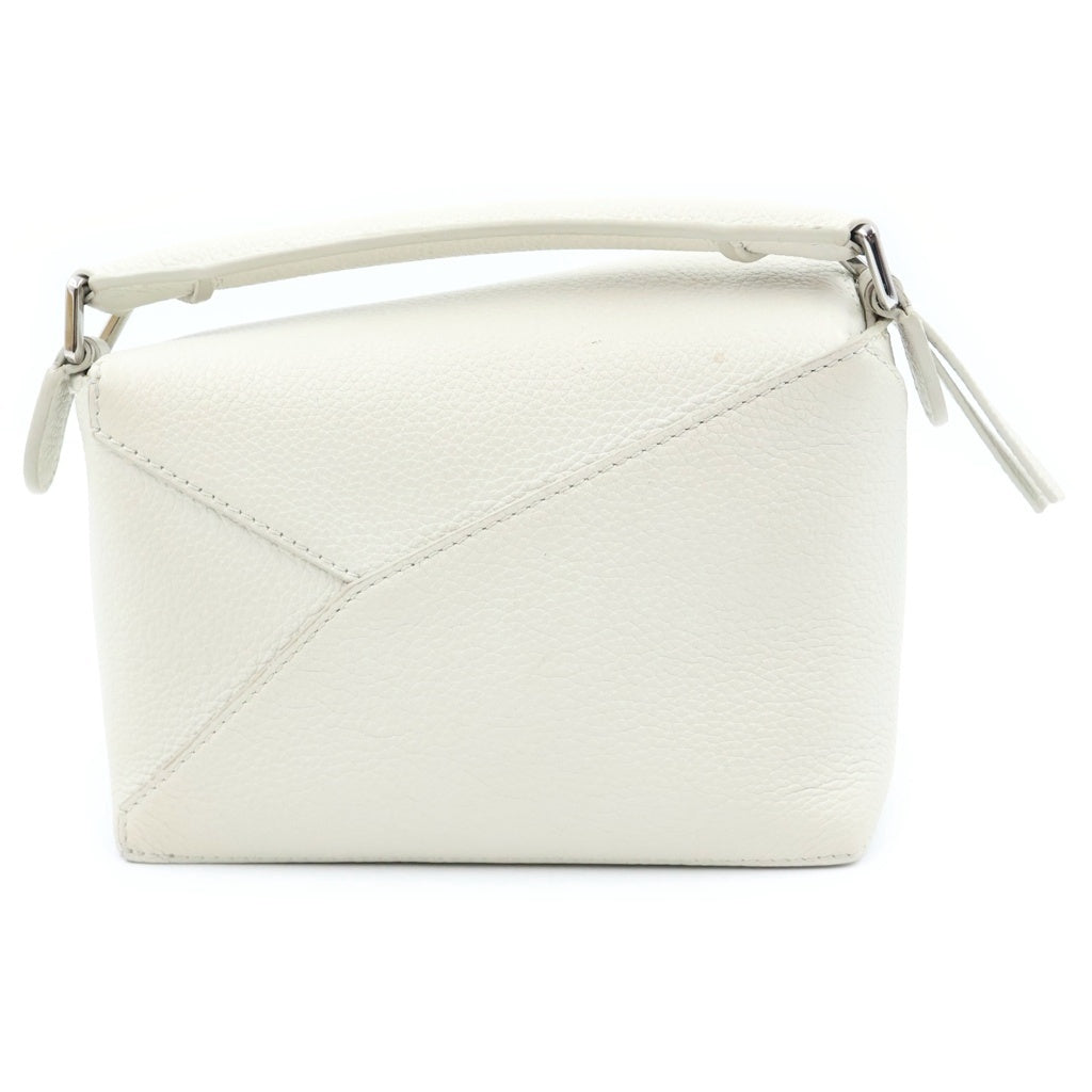 LOEWE(ロエベ) パズルバッグ ミニ 2WAY ショルダーバッグ レザー ホワイト レディース
