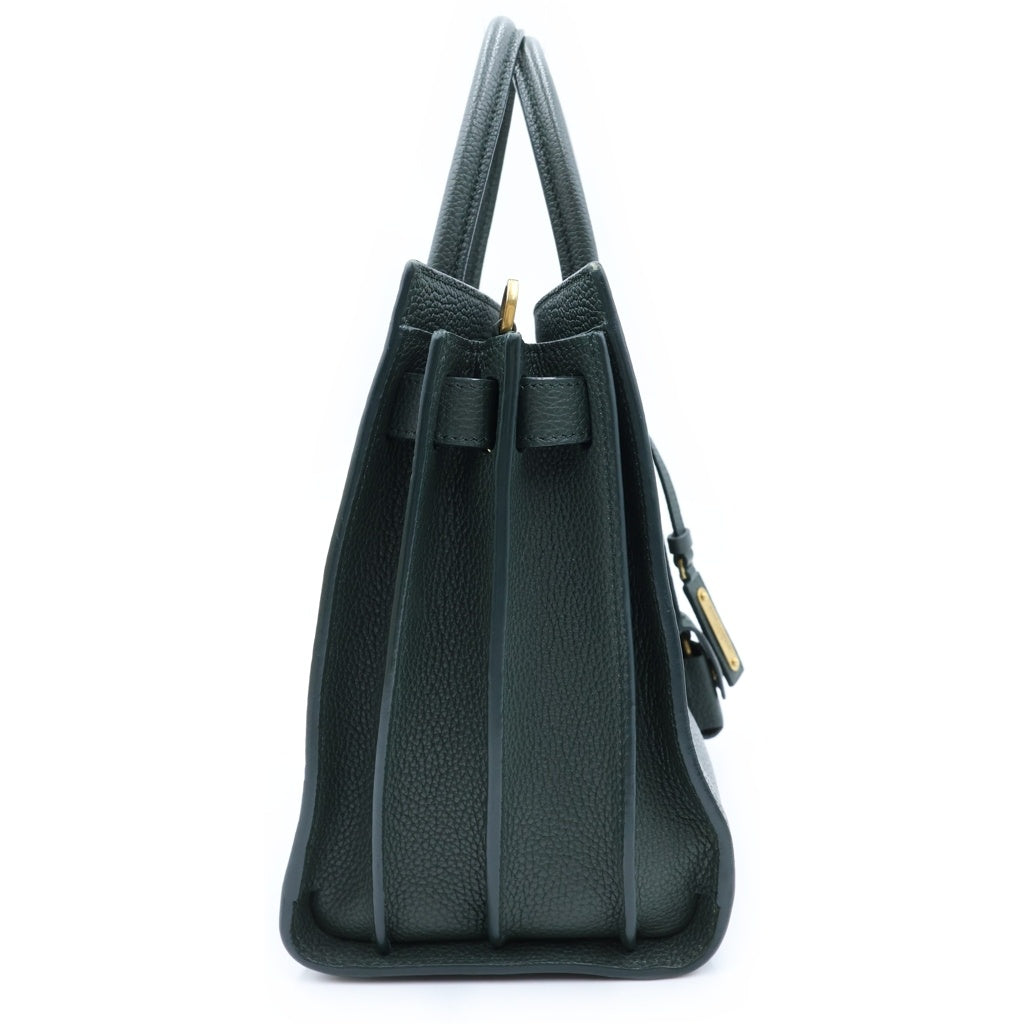 SAINT LAURENT PARIS(サンローランパリ) サックドジュール ベビー 2WAYショルダーバッグ グリーン レザー レディース