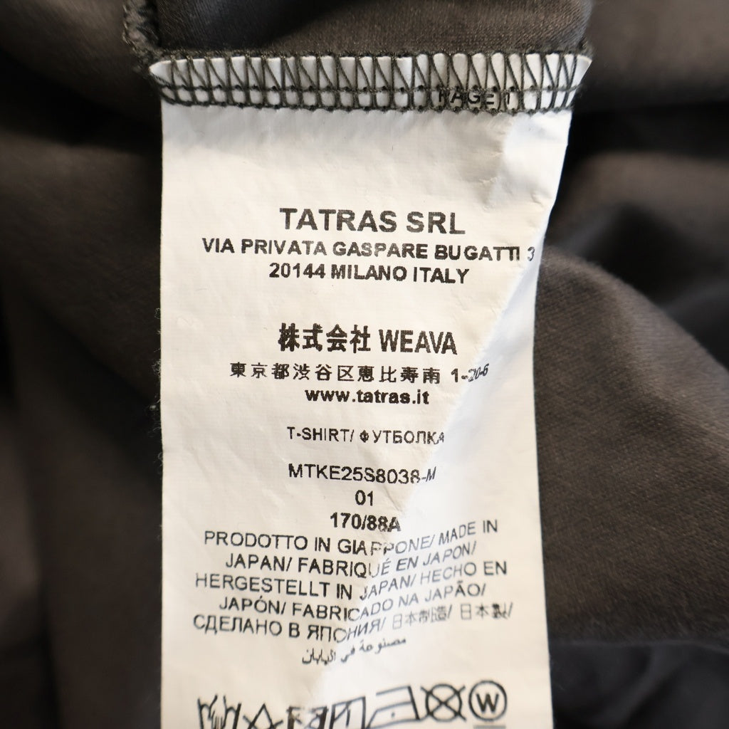 TATRAS(タトラス) WANDO ネックプリント 半袖Tシャツ クルーネックカットソー チャコール MTKE25S8038