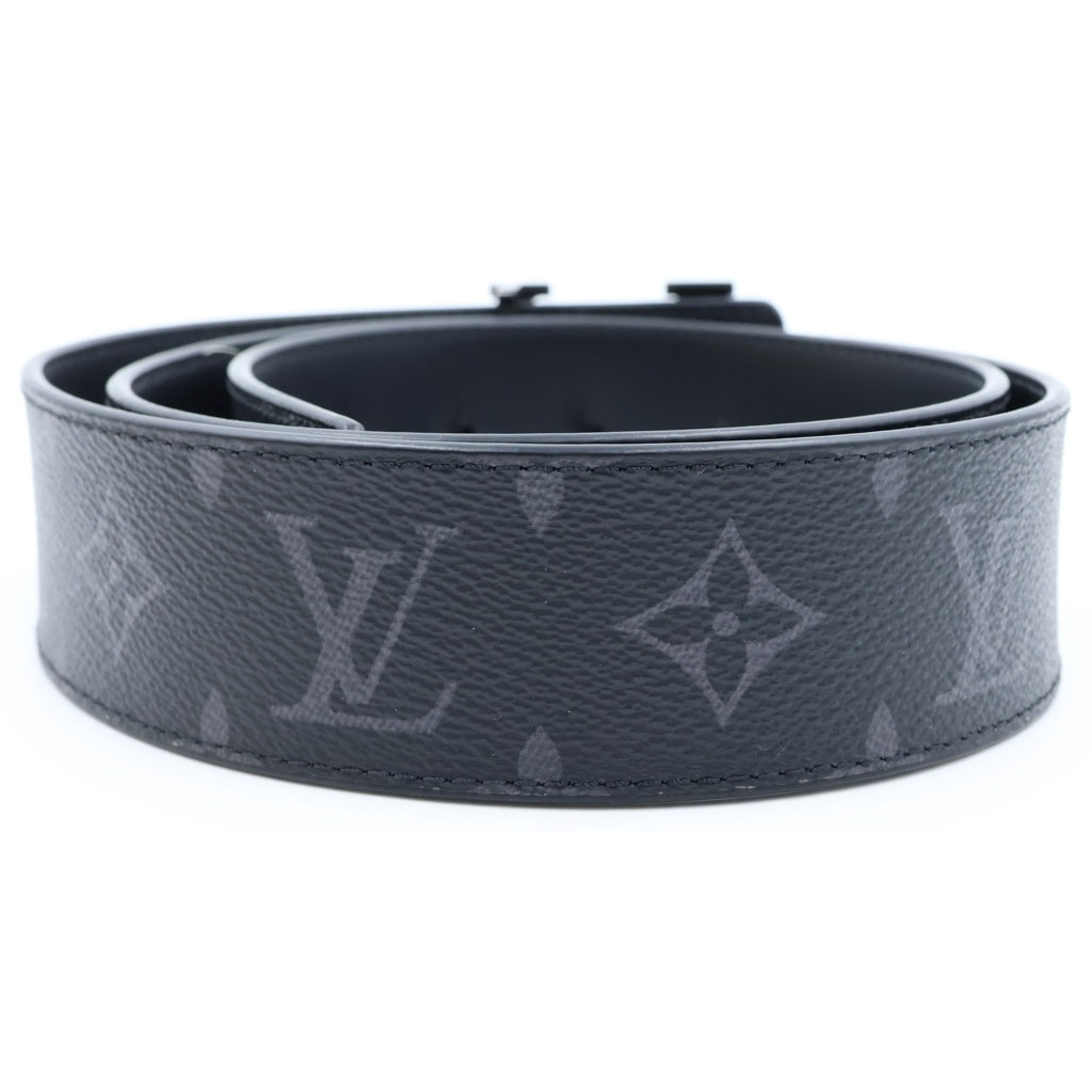 LOUIS VUITTON(ルイヴィトン) モノグラム エクリプス LVイニシャル レザーリバーシブルベルト ブラック 38/95 M9043