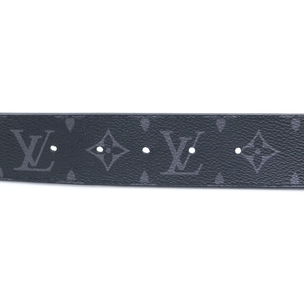 LOUIS VUITTON(ルイヴィトン) モノグラム エクリプス LVイニシャル レザーリバーシブルベルト ブラック 38/95 M9043
