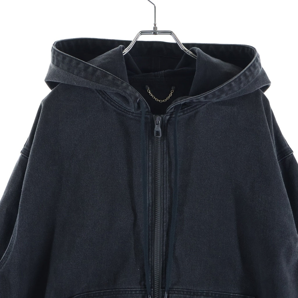 LOUIS VUITTON(ルイヴィトン) ジップスローデニムフーディウィズサッシュアンドパッチ パーカー ジャケット グレー HHA61WRDH