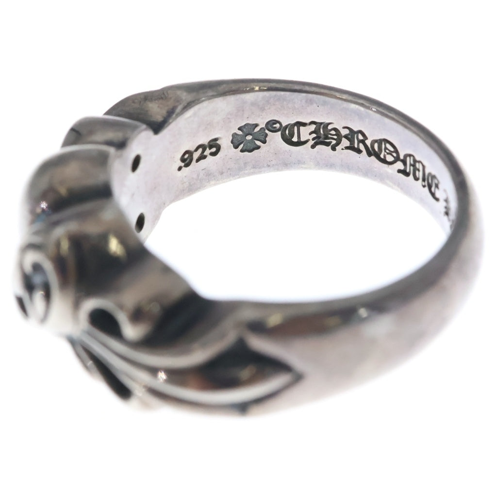 CHROME HEARTS(クロムハーツ) FLRL CRS HRT フローラルクロスハートリング シルバー