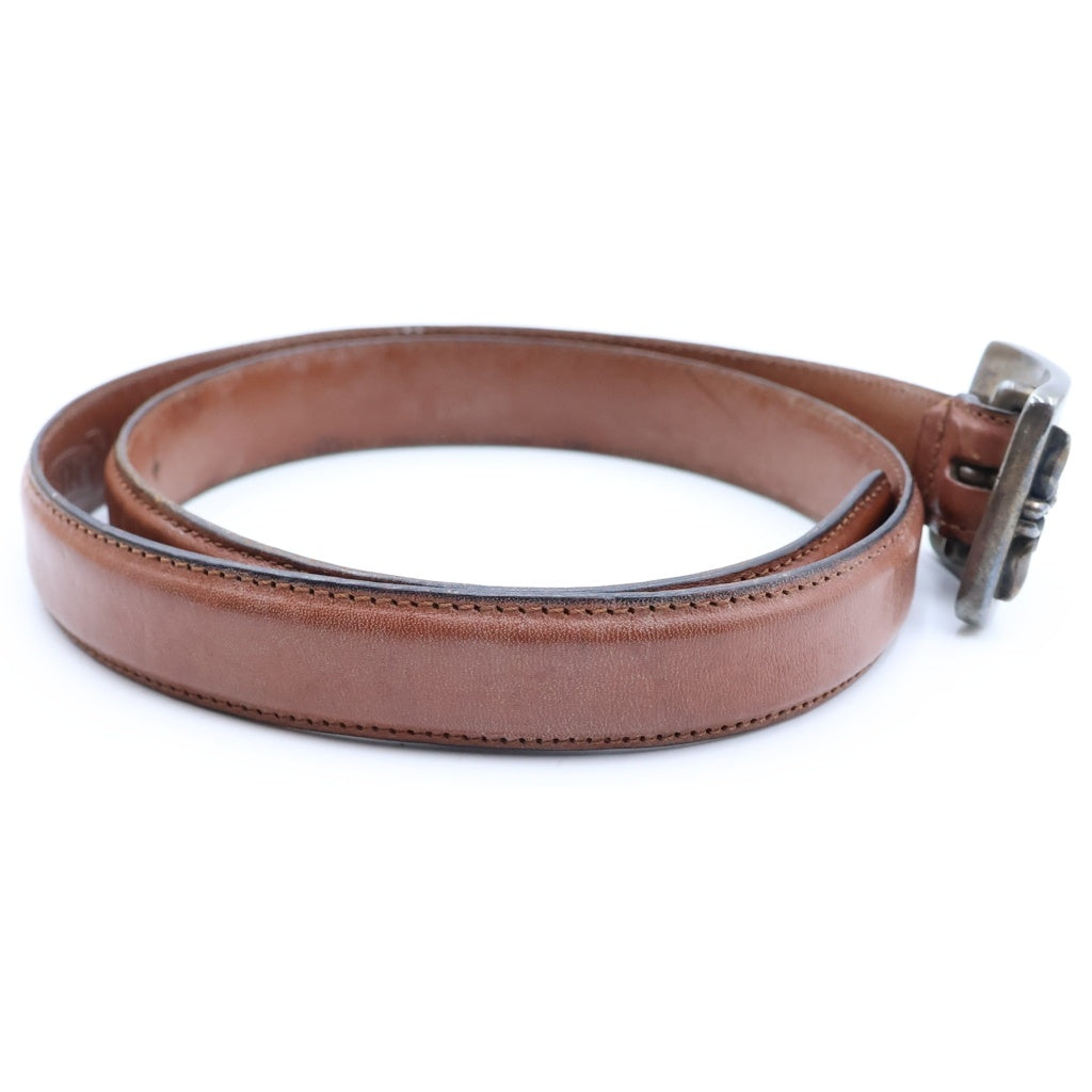 CHROME HEARTS(クロムハーツ) BLT OTJ 1.0 レザーベルト ブラウン/シルバー