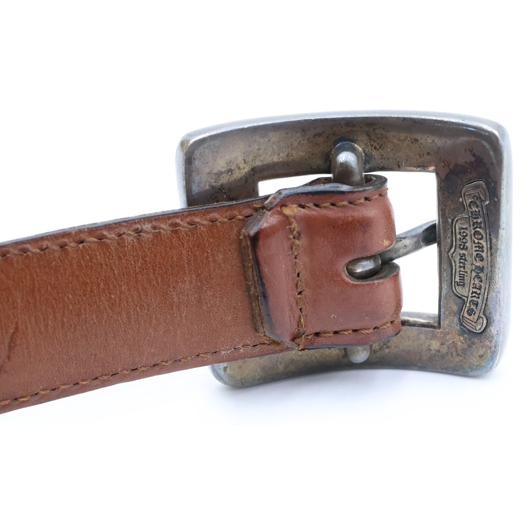 CHROME HEARTS(クロムハーツ) BLT OTJ 1.0 レザーベルト ブラウン/シルバー