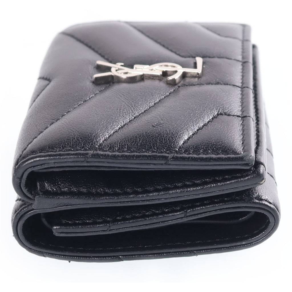 SAINT LAURENT PARIS(サンローランパリ) ルル タイニーウォレット コンパクト 三つ折り財布 レザー ブラック 531214 レディース
