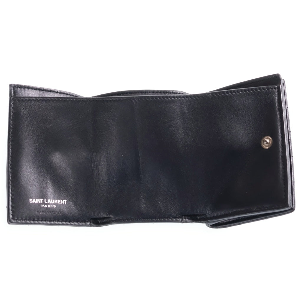 SAINT LAURENT PARIS(サンローランパリ) ルル タイニーウォレット コンパクト 三つ折り財布 レザー ブラック 531214 レディース