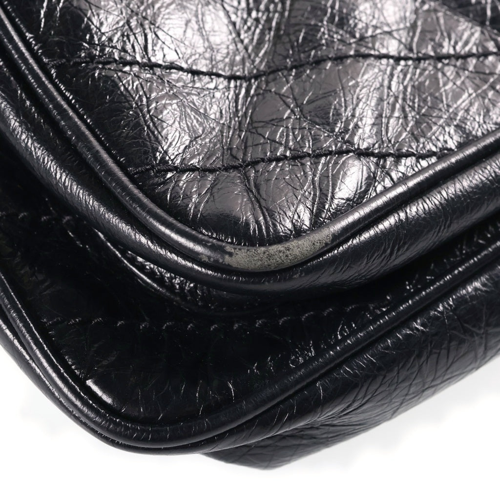 SAINT LAURENT PARIS(サンローランパリ) ニキ チェーンショルダーバッグ ブラック シャイニーカーフスキン 533037 シルバー金具 レディース