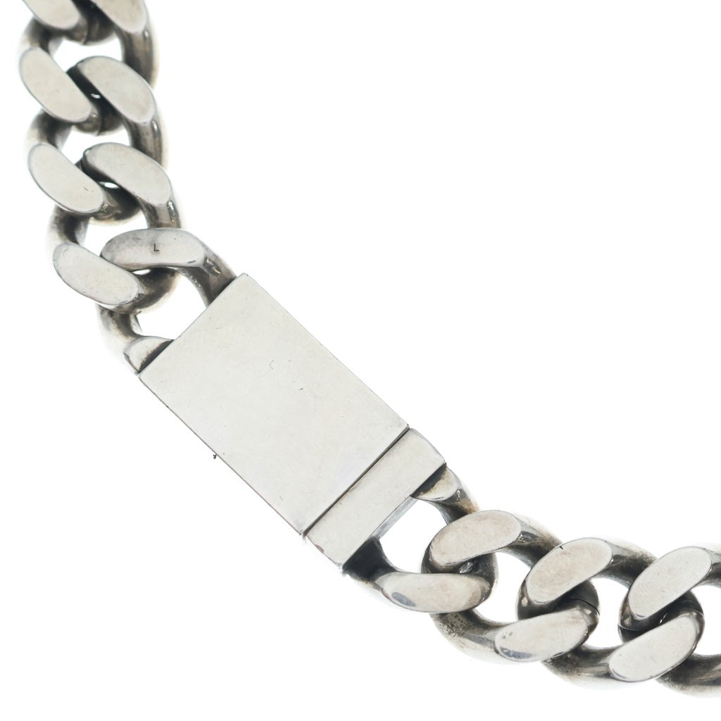 SAINT LAURENT PARIS(サンローランパリ) METAL CURB CHAIN NECKLACE メタルカーブチェーンネックレス シルバー 691326 Y1500