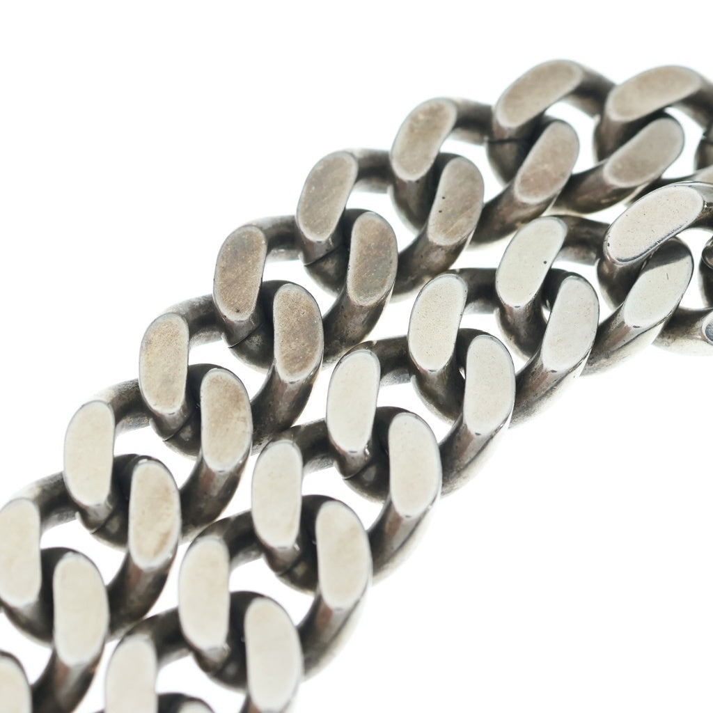 SAINT LAURENT PARIS(サンローランパリ) METAL CURB CHAIN NECKLACE メタルカーブチェーンネックレス シルバー 691326 Y1500