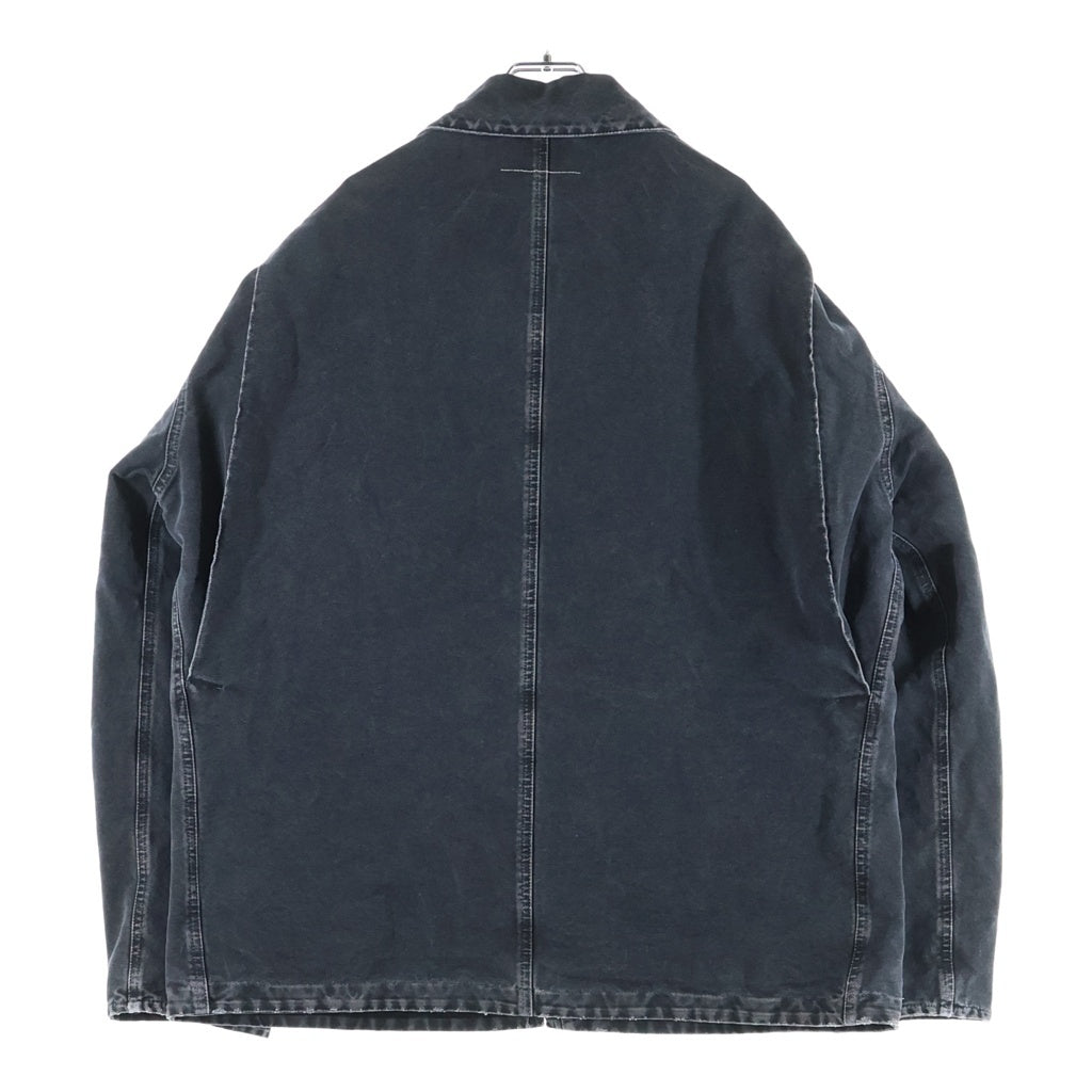 MM6 Maison Margiela(エムエムシックスメゾンマルジェラ) 25SS Heavy Weight Washed Chore Jacket チョアジャケット スポーツ ジャケット デニムブラック SH0AM0041 M35249