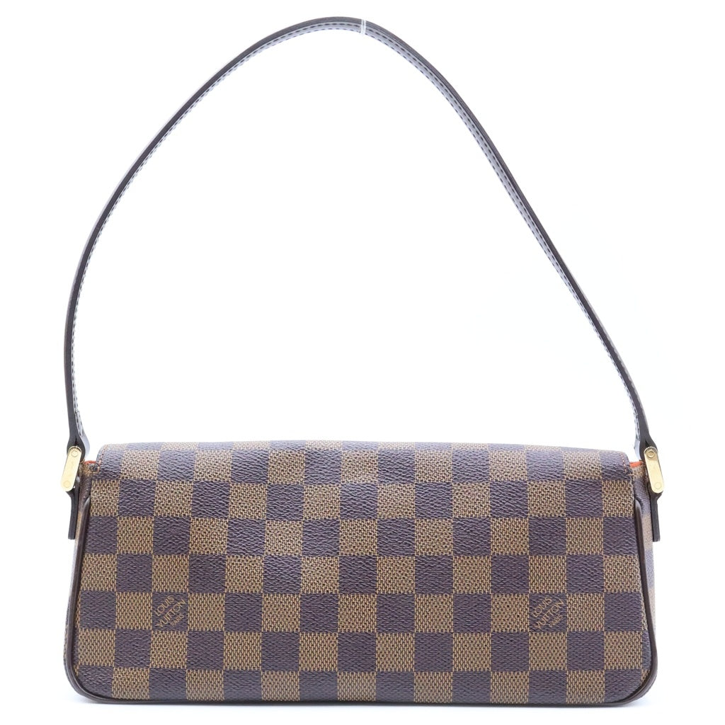 LOUIS VUITTON(ルイヴィトン) ダミエ レコレータ ワンショルダーバッグ ブラウン レザー×PVC N51299 ゴールド金具 レディース
