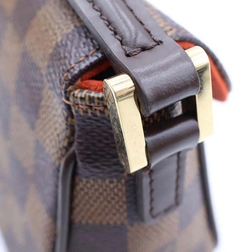 LOUIS VUITTON(ルイヴィトン) ダミエ レコレータ ワンショルダーバッグ ブラウン レザー×PVC N51299 ゴールド金具 レディース