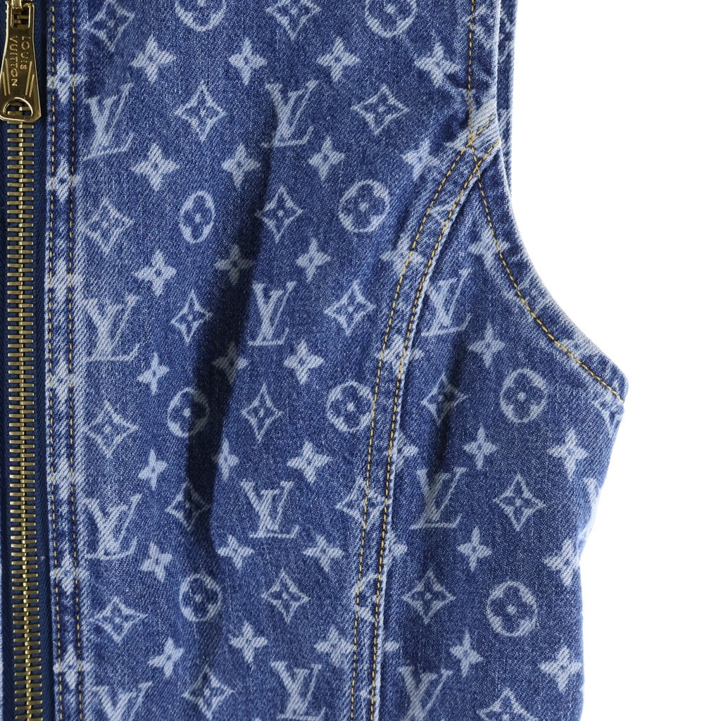 LOUIS VUITTON(ルイヴィトン) ノースリーブ モノグラム ワンピース デニム ブラック RW242WD EFY FRDS56 レディース