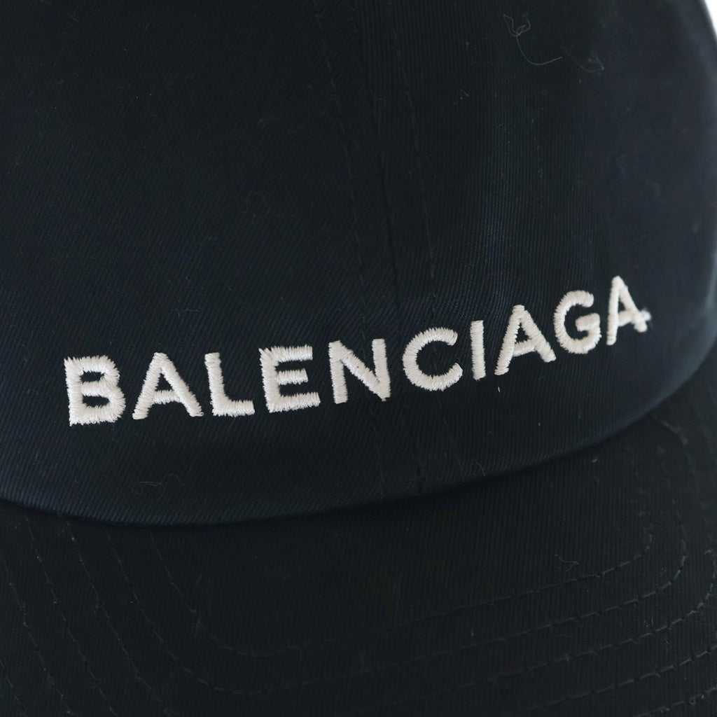 BALENCIAGA(バレンシアガ) ロゴ刺繍キャップ ブラック レディース