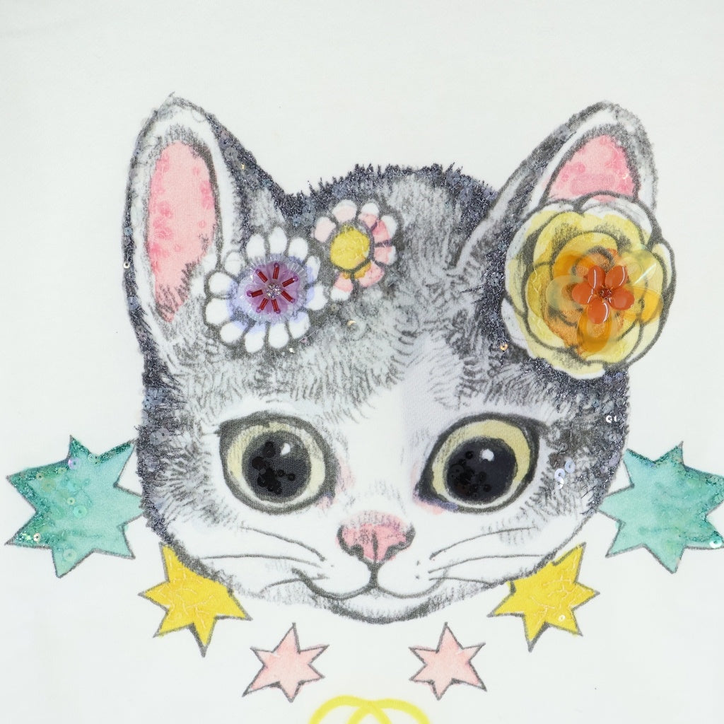 GUCCI(グッチ) ヒグチユウコ クロップド Tシャツ スパンコール コットン レディース