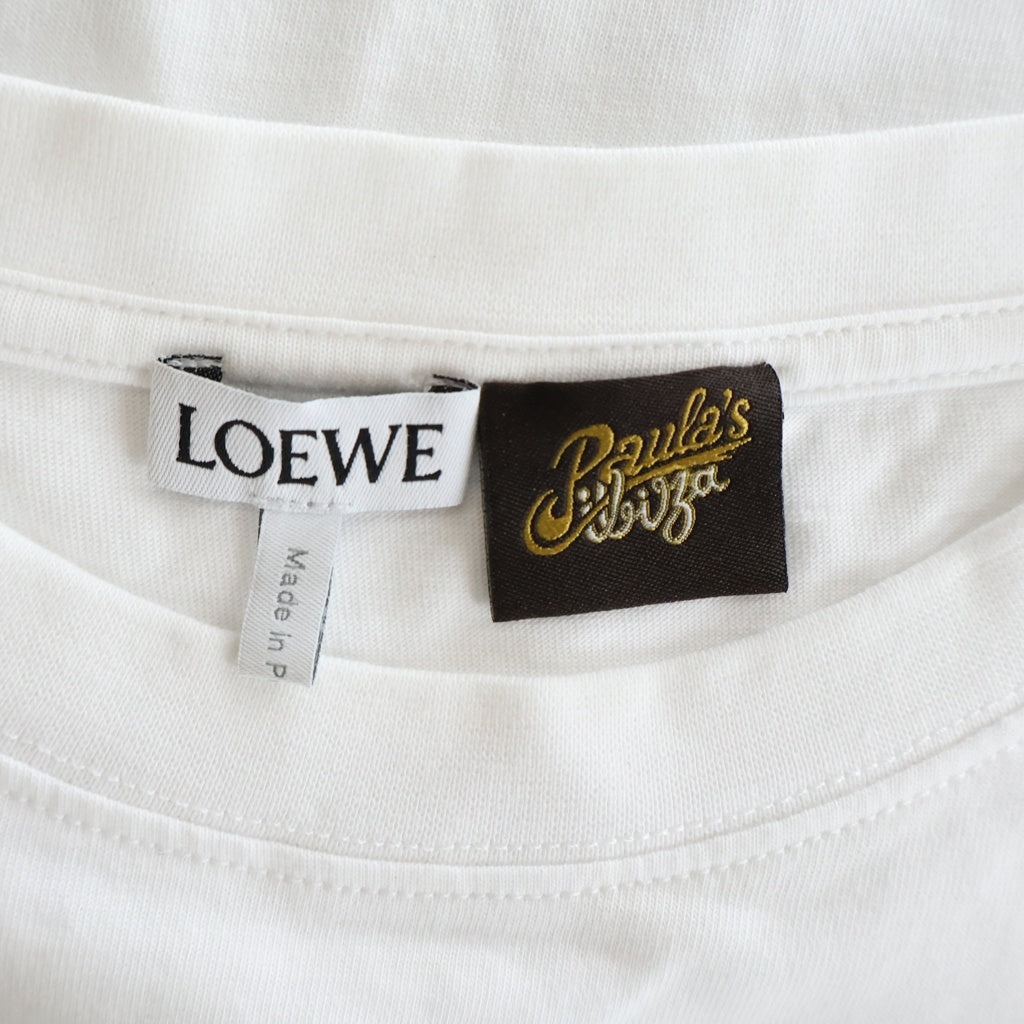 LOEWE(ロエベ) アナグラム Tシャツ カットソー コットン ホワイト レディース