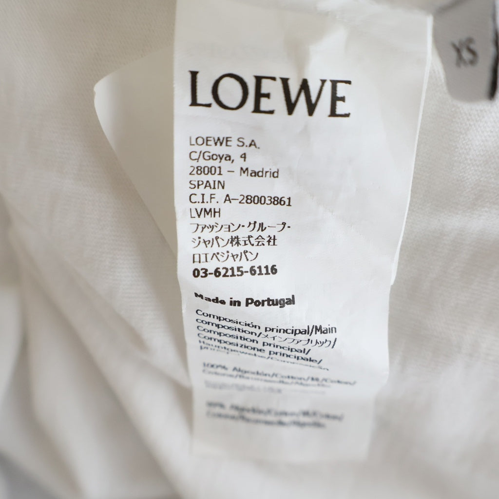 LOEWE(ロエベ) アナグラム Tシャツ カットソー コットン ホワイト レディース