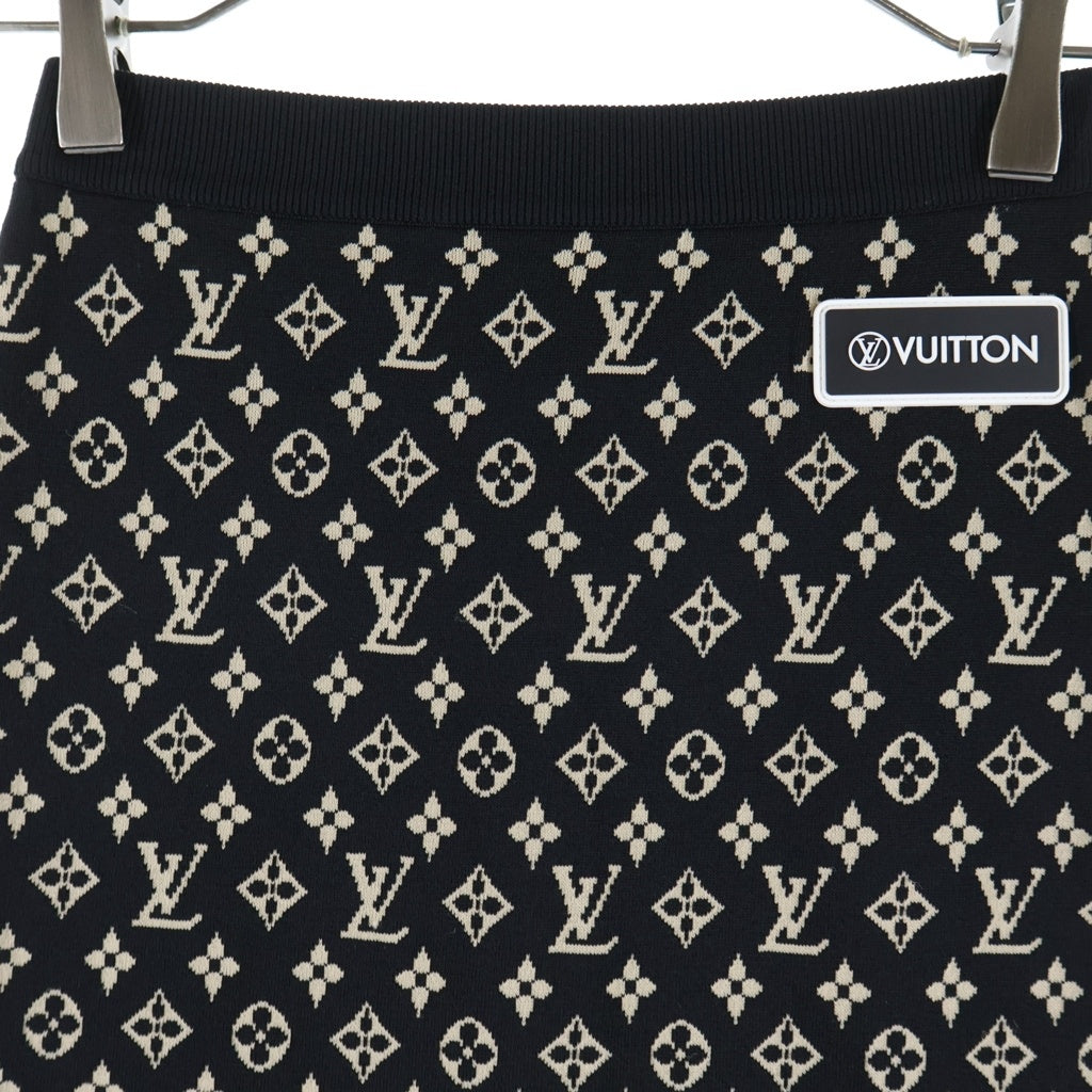 LOUIS VUITTON(ルイヴィトン) タイト スカート ロング モノグラム ニット シルク ブラック RW212W FN6 FLKZ02 レディース