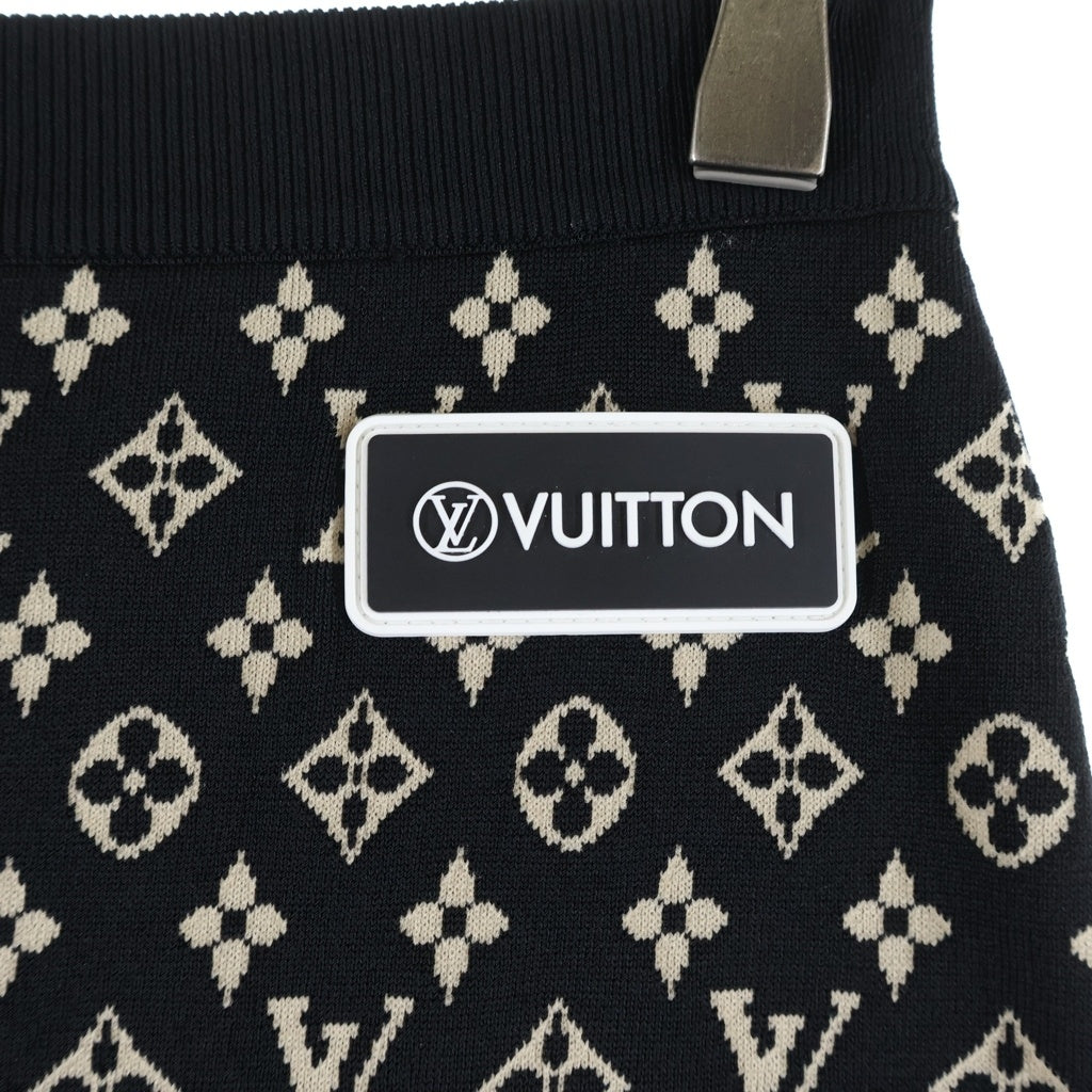 LOUIS VUITTON(ルイヴィトン) タイト スカート ロング モノグラム ニット シルク ブラック RW212W FN6 FLKZ02 レディース