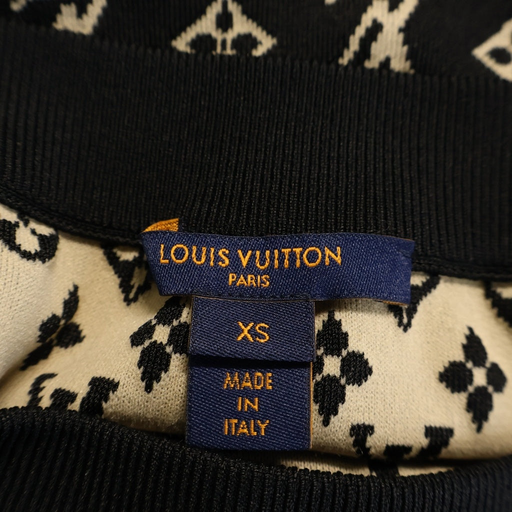 LOUIS VUITTON(ルイヴィトン) タイト スカート ロング モノグラム ニット シルク ブラック RW212W FN6 FLKZ02 レディース