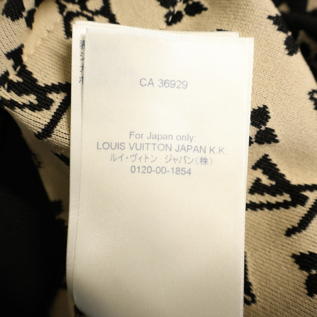 LOUIS VUITTON(ルイヴィトン) タイト スカート ロング モノグラム ニット シルク ブラック RW212W FN6 FLKZ02 レディース