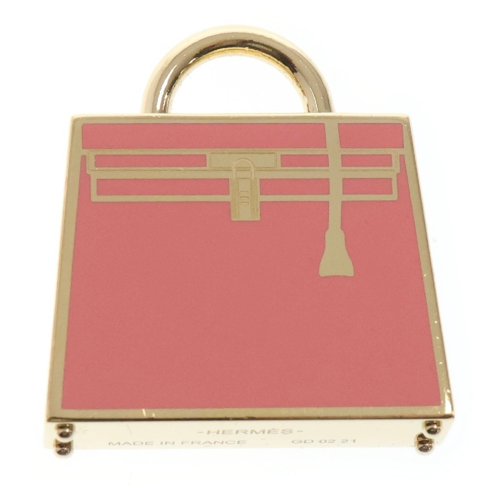 HERMES(エルメス) ケリーキュオリシー キュリオジテ ペンダント トップ ゴールド×ピンク GP