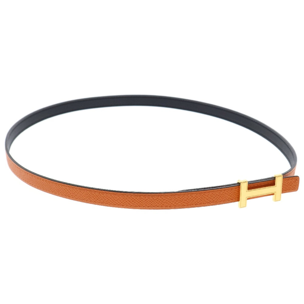 HERMES(エルメス) ミニコンスタンス リバーシブル Hベルト ブラック×オレンジ エプソン Y刻印 #70 ゴールド金具