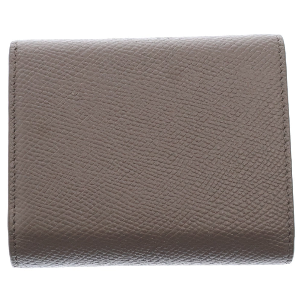 CELINE(セリーヌ) スモール トリフォールドウォレット ベージュ グレージュ レザー コンパクトウォレット 三つ折り財布