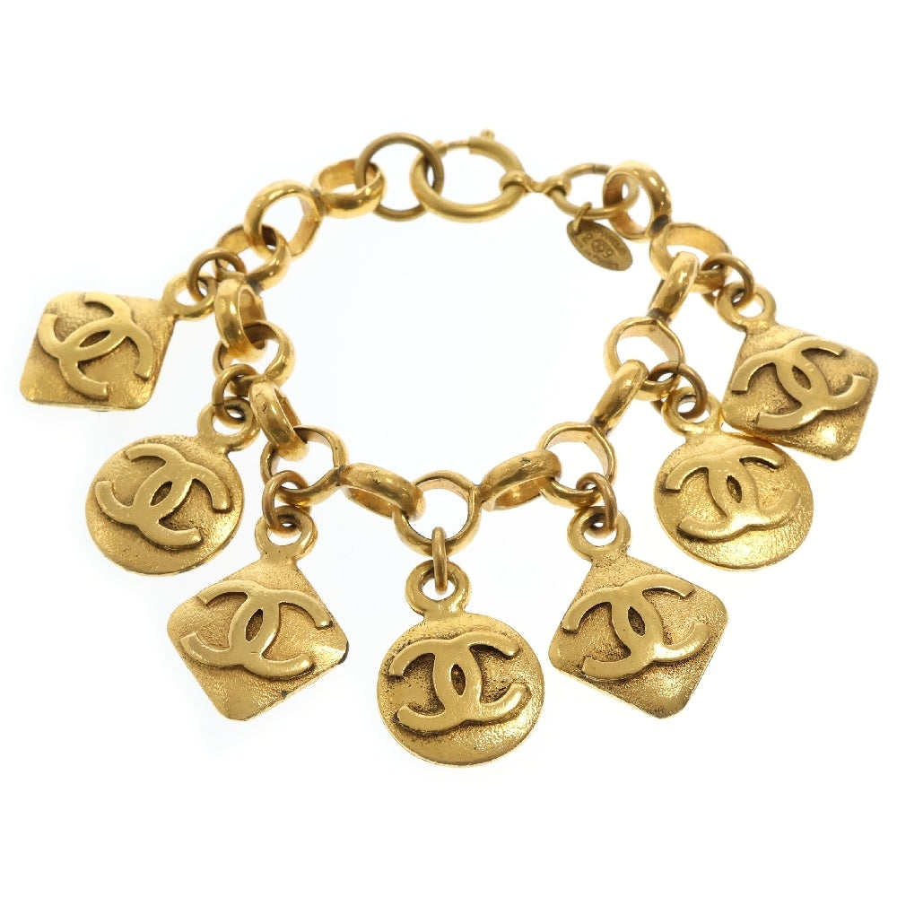 CHANEL(シャネル) ココマーク ラウンド ブレスレット 7P 29 ゴールド チェーン アクセサリー ヴィンテージ