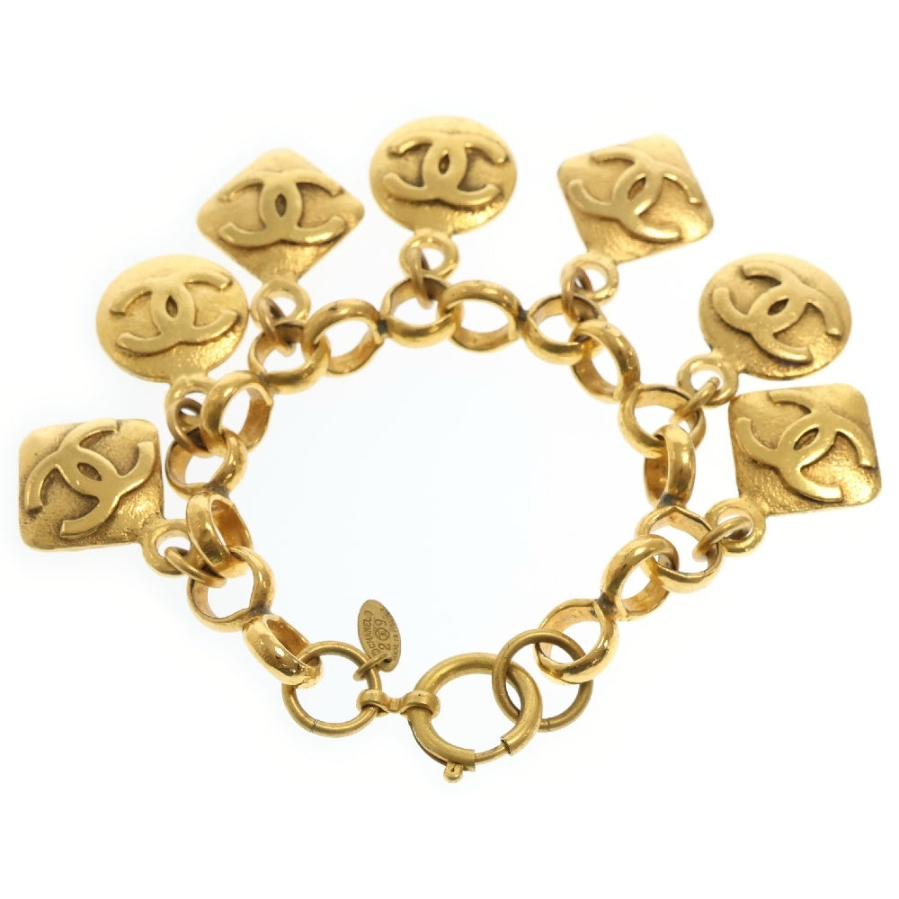CHANEL(シャネル) ココマーク ラウンド ブレスレット 7P 29 ゴールド チェーン アクセサリー ヴィンテージ