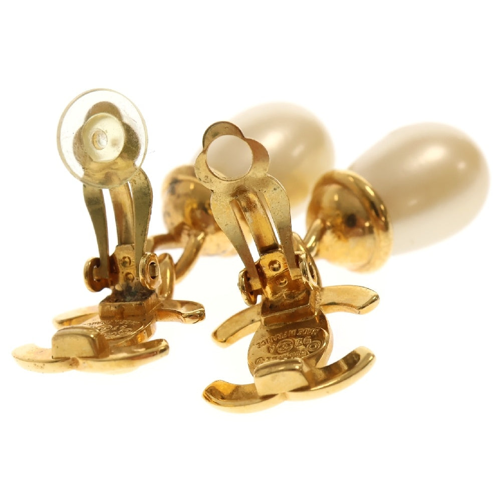 CHANEL(シャネル) タンロック パール ピアス ゴールド GP アクセサリー ヴィンテージ 97A