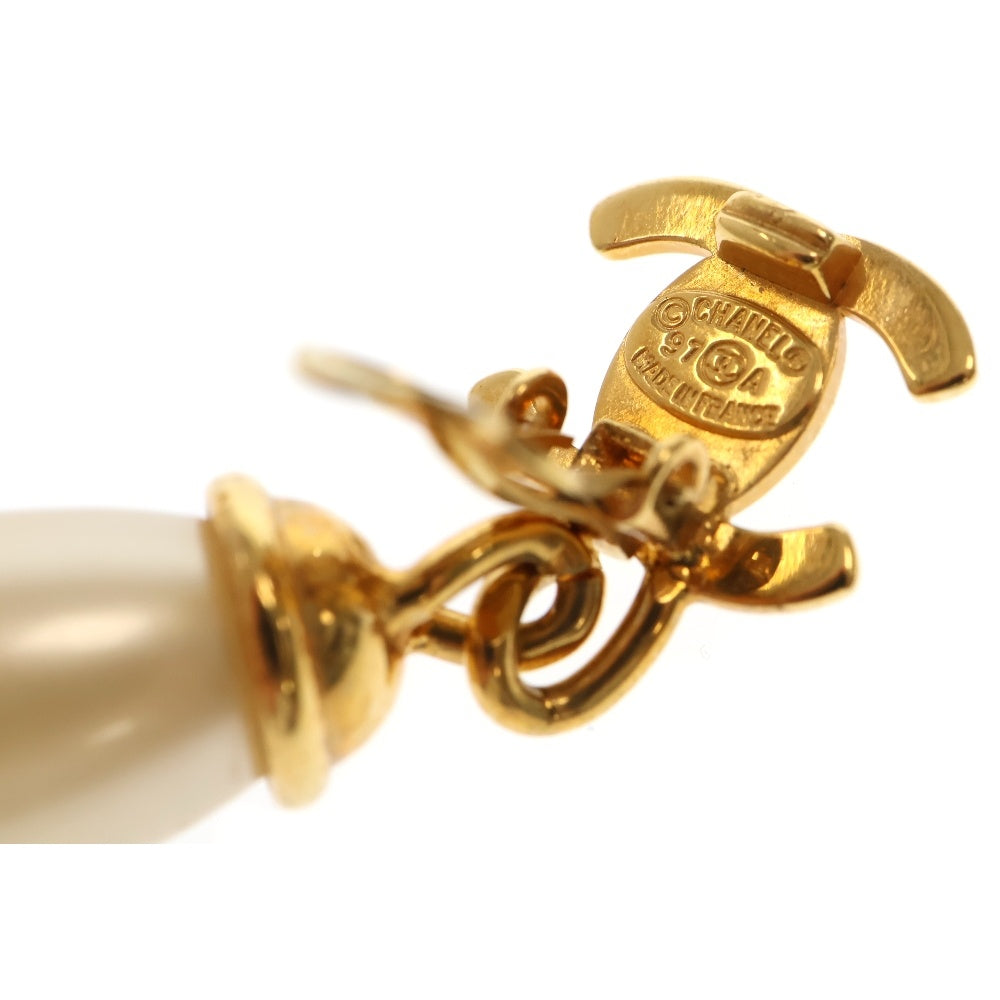 CHANEL(シャネル) タンロック パール ピアス ゴールド GP アクセサリー ヴィンテージ 97A