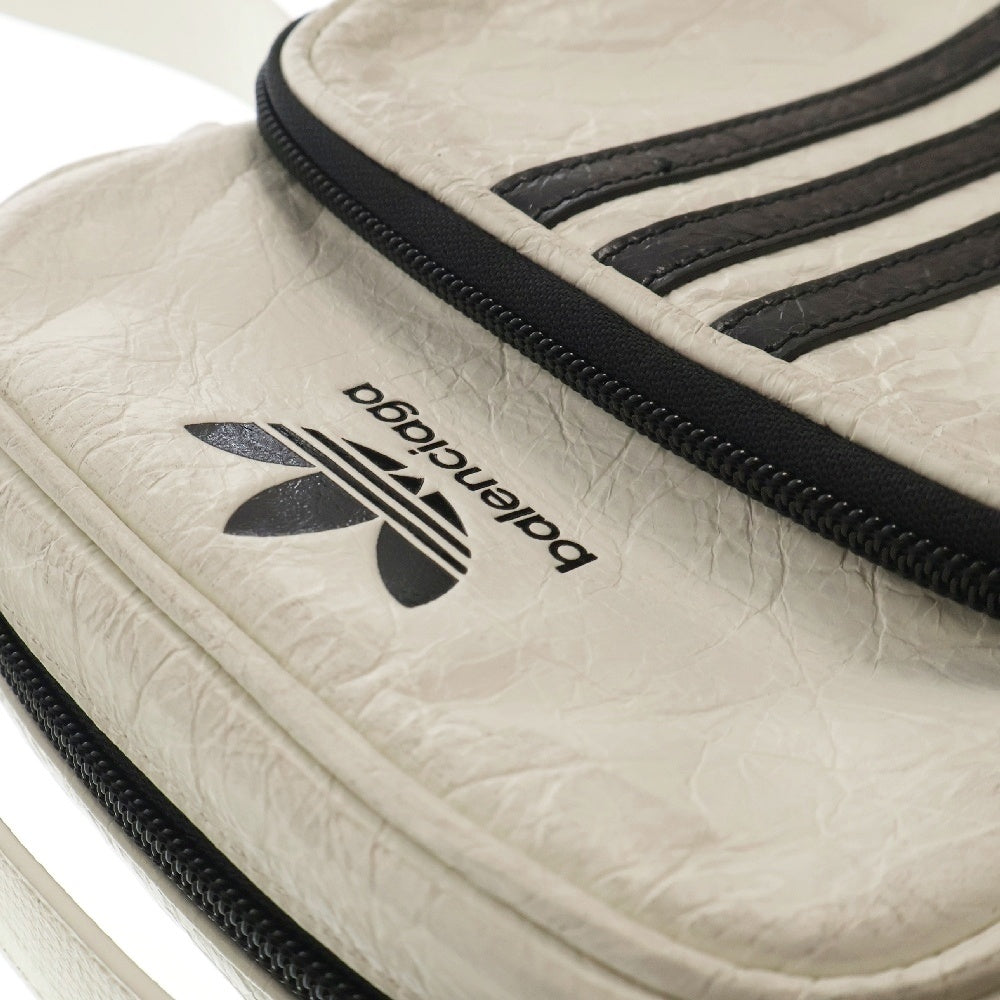 BALENCIAGA(バレンシアガ) ×adidas アディダス スリーライン スモールクロス レザーショルダーバッグ 721850 ブラック×ホワイト