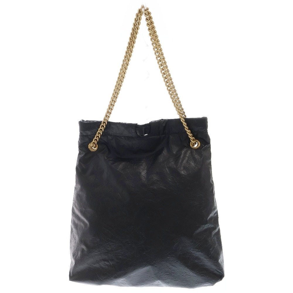 BALENCIAGA(バレンシアガ) CRUSH クラッシュチェーンレザーショルダーバッグ トートバッグ ブラック 742941