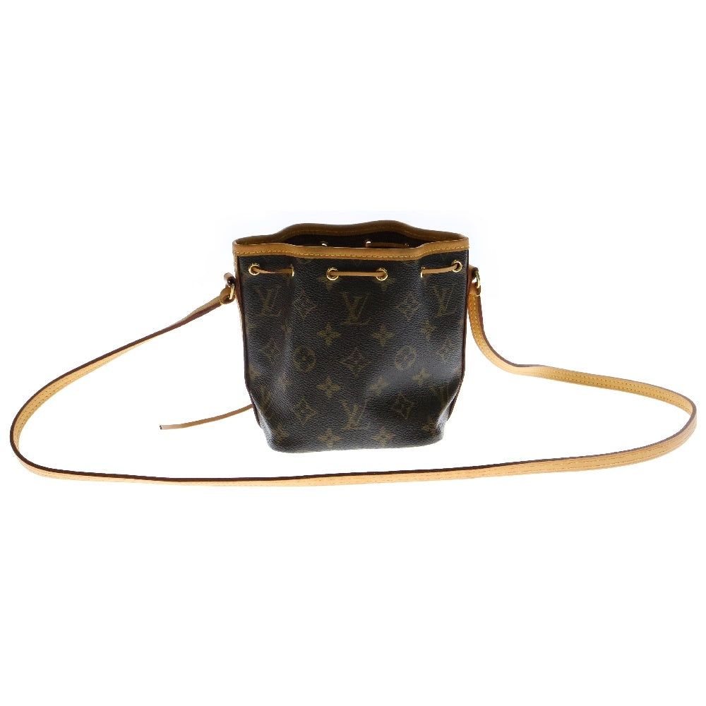 LOUIS VUITTON(ルイヴィトン) モノグラム ナノ ノエ レザーショルダーバッグ ブラウン M41346