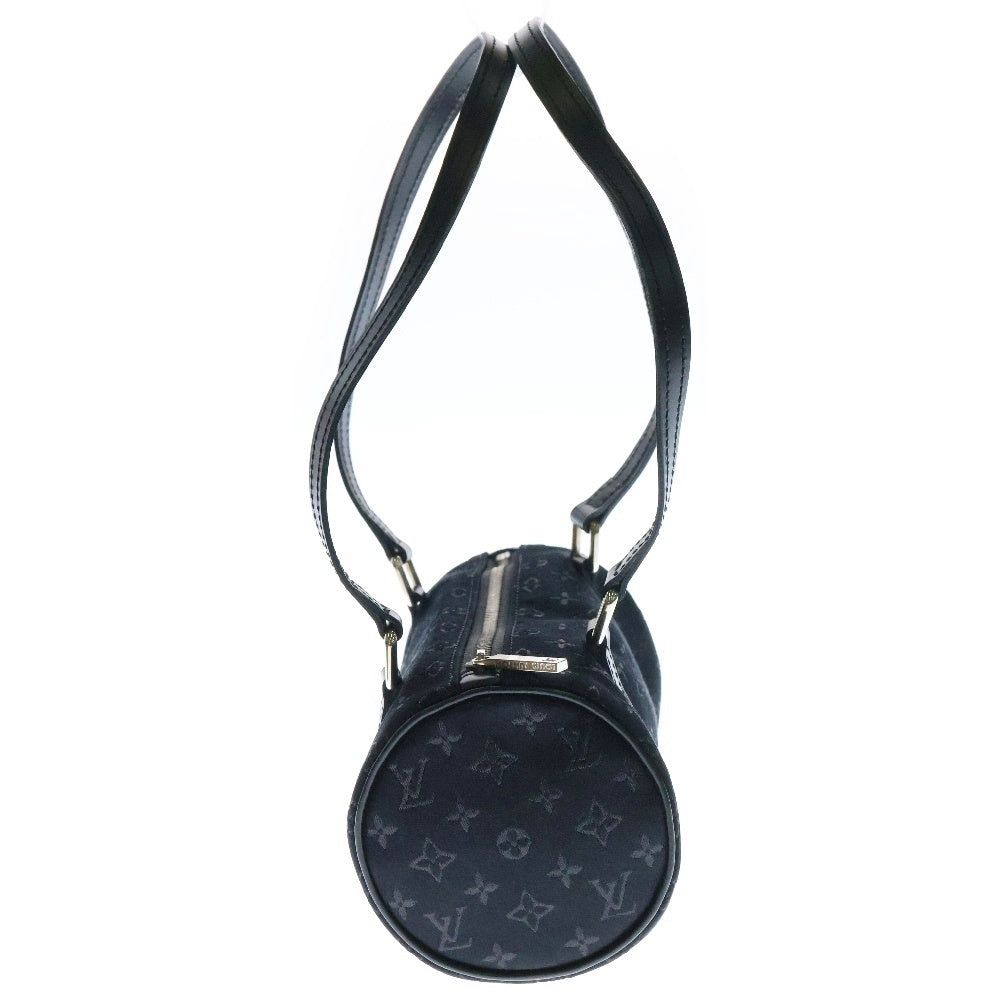 LOUIS VUITTON(ルイヴィトン) モノグラム リトルサテン パピヨン ミニバッグ ハンドバッグ レザー ブラック シルバー金具 M92352