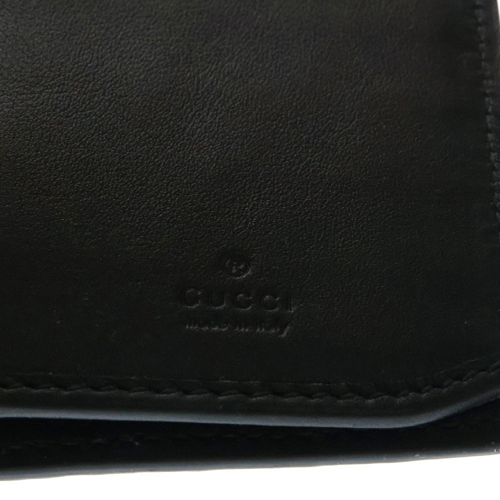 GUCCI(グッチ) インプリント ロングウォレット 二つ折り長財布 ブラック レザー 835014