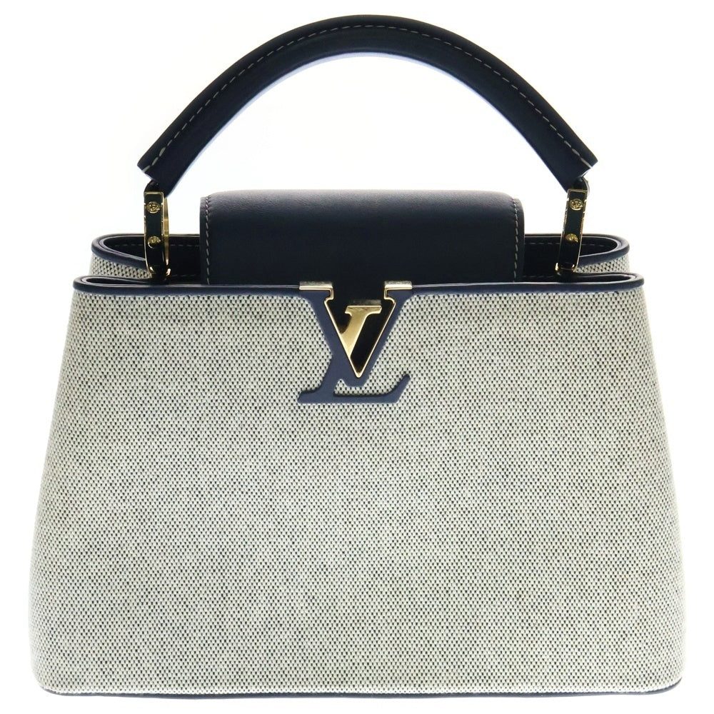 LOUIS VUITTON(ルイヴィトン) カプシーヌBB 2WAYバッグ ハンドバッグ ショルダーバッグ ネイビー キャンバス ゴールド金具 M57555