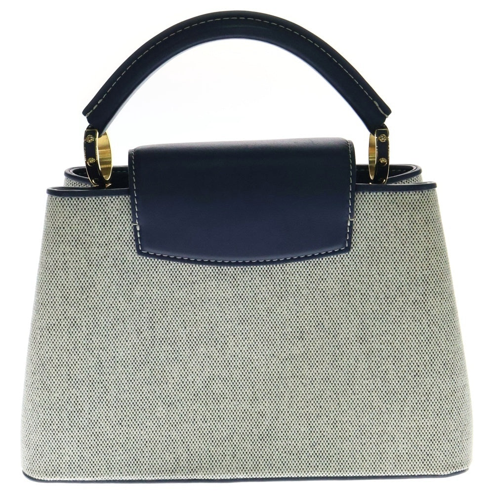 LOUIS VUITTON(ルイヴィトン) カプシーヌBB 2WAYバッグ ハンドバッグ ショルダーバッグ ネイビー キャンバス ゴールド金具 M57555
