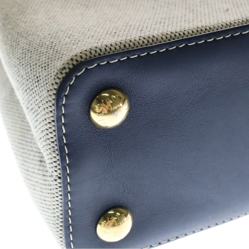 LOUIS VUITTON(ルイヴィトン) カプシーヌBB 2WAYバッグ ハンドバッグ ショルダーバッグ ネイビー キャンバス ゴールド金具 M57555